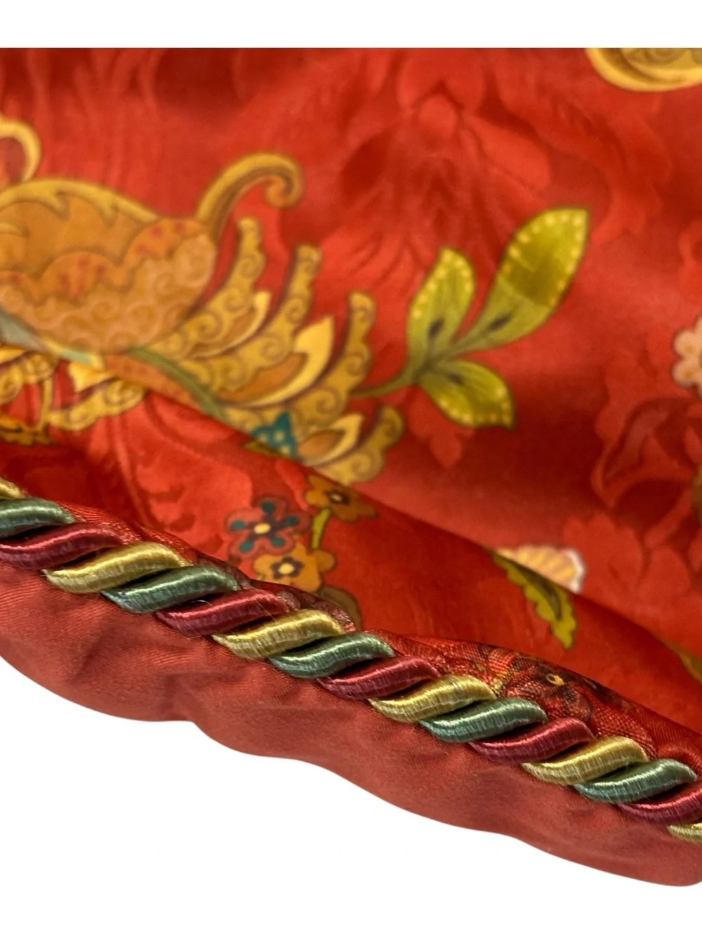 2 J Queen New York Key Largo Padded Pillow Shams King Orange Jacobean Floral